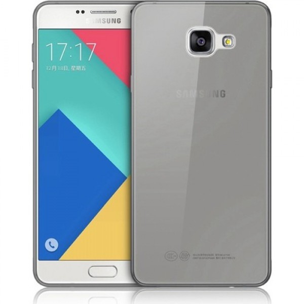 Samsung Galaxy C7 (C7000) Kılıf Soft Silikon Şeffaf-Siyah Arka Kapa…