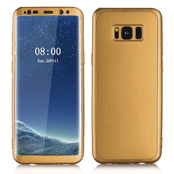 Samsung Galaxy S8 (G950) 360 Derece Slim Premium Silikon Kılıf Gold…