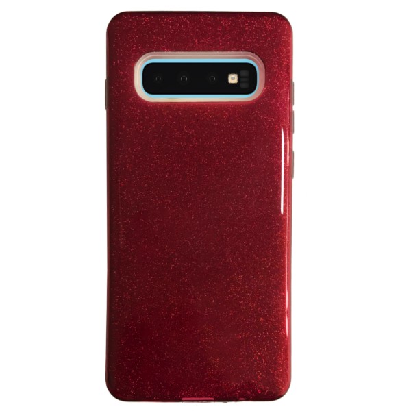 Samsung S10 (G973) 3in1 Simli Silikon Arka Kapak Bordo…