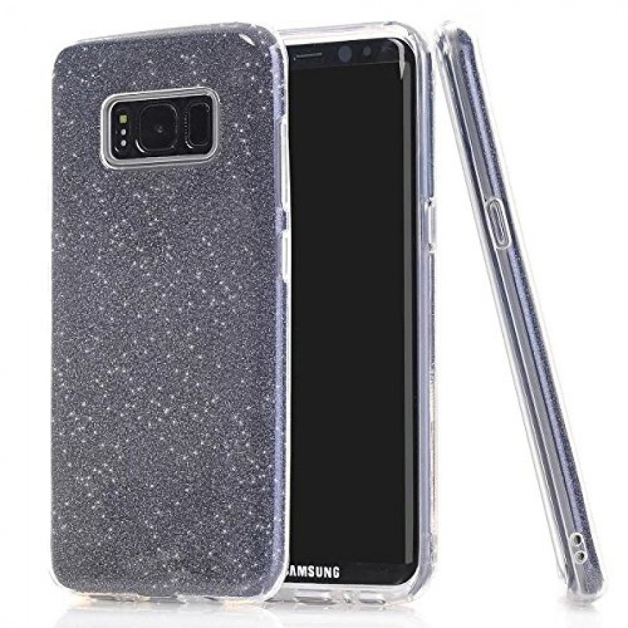 Samsung S8 Plus (G955) 3in1 Simli Silikon Arka Kapak Siyah