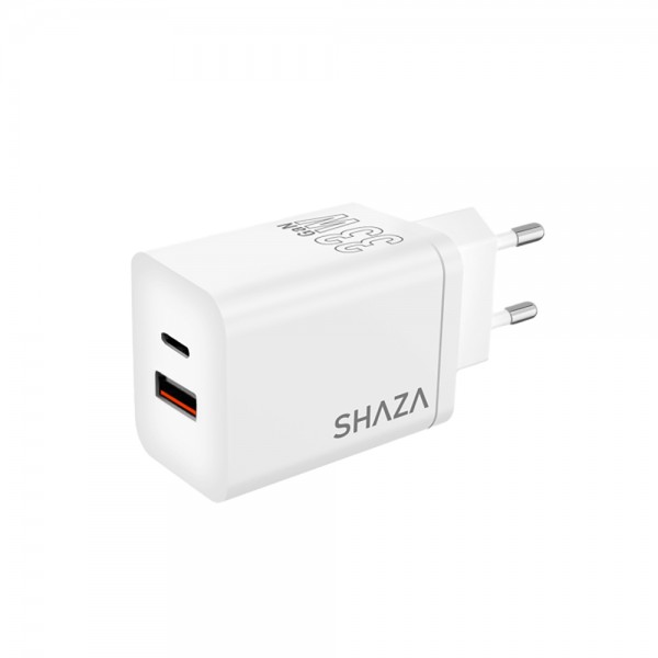 Shaza SG2501 33W USB QC3.0 + Type-C PD Şarj Adaptörü…