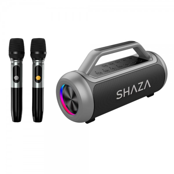 Shaza SS4503 80W RGB Çift Mikrofon Taşınabilir Bluetooth Hoparlör…