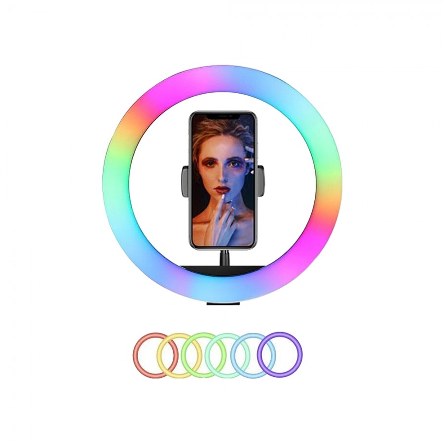 Soft Ring Light MJ30 12" 30cm RGB LED Halka Işık Tripodlu Selfie Işığı