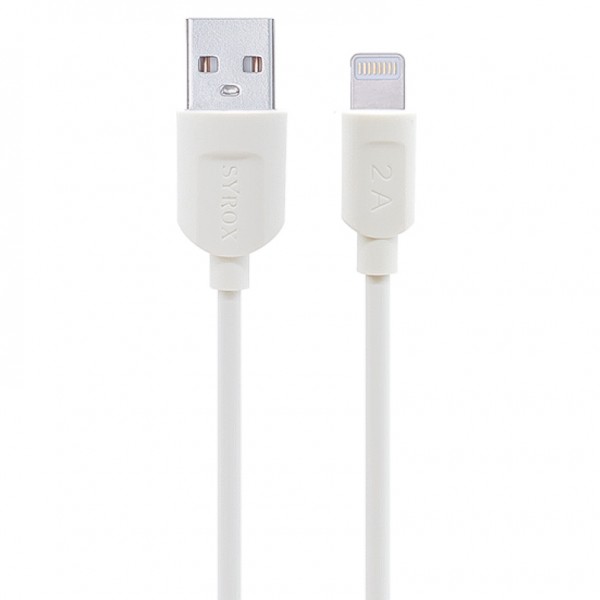 Syrox C12 Lightning USB Şarj ve Data Kablosu 2.0A 1.1mt Beyaz…