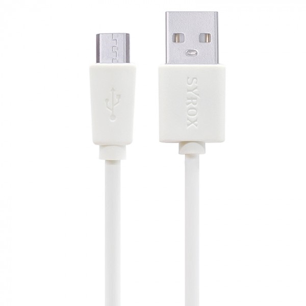 Syrox C66 Micro USB Şarj ve Data Kablo 1.0A 1.2mt Beyaz…