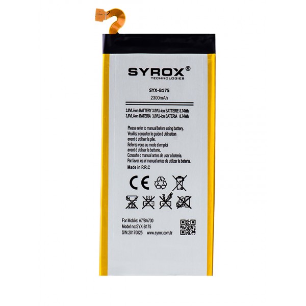 Syrox Samsung Galaxy A7 (BA700) Batarya 2300 mAh B175…