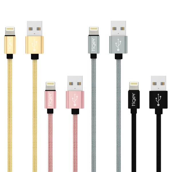 Tiger Lightning 3.0A 1mt Örgü-Halat Hızlı Şarj USB Kablo TUC-A86…