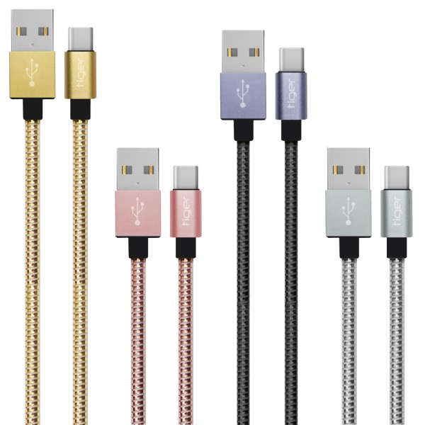 Tiger Type-C 3.0A 1mt Metal Hızlı Şarj USB Kablo TUC-A91