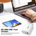 Tonex 40W USB-A + Type-C PD Çıkışlı Type-C to Lightning Kablolu Şarj Aleti