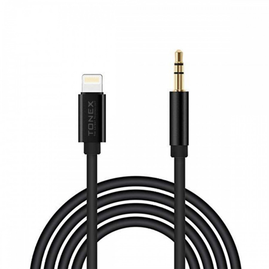 Tonex AX-02 Lightning to 3.5mm Audio AUX Ses Kablosu Siyah