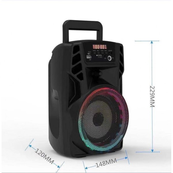 Tonex MK-601 Kablosuz Bluetooth Hoparlör USB/BT/SD/RGB Siyah…