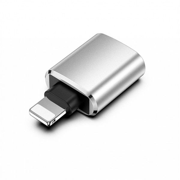 USB to Lightning Giriş Çevirici OTG Drive Silver-Gri…