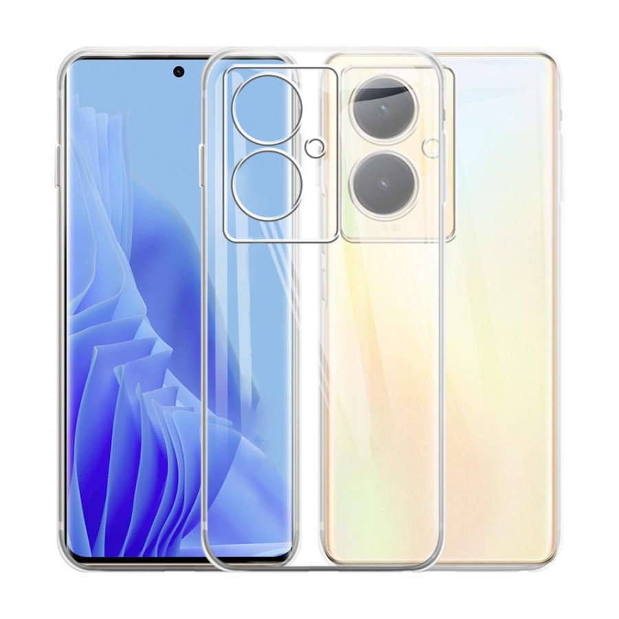 Vivo V29 Lite Kılıf Kamera Korumalı Silikon Şeffaf Kapak