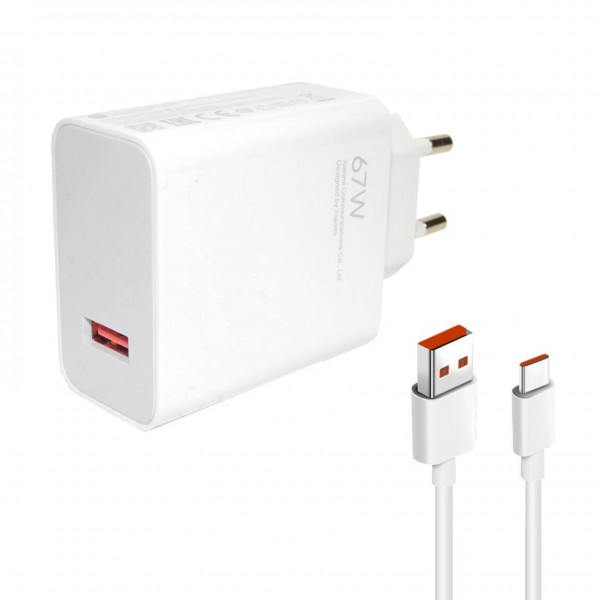 Xiaomi Power Adapter 67W Şarj Aleti ve Type-C Kablo Set…