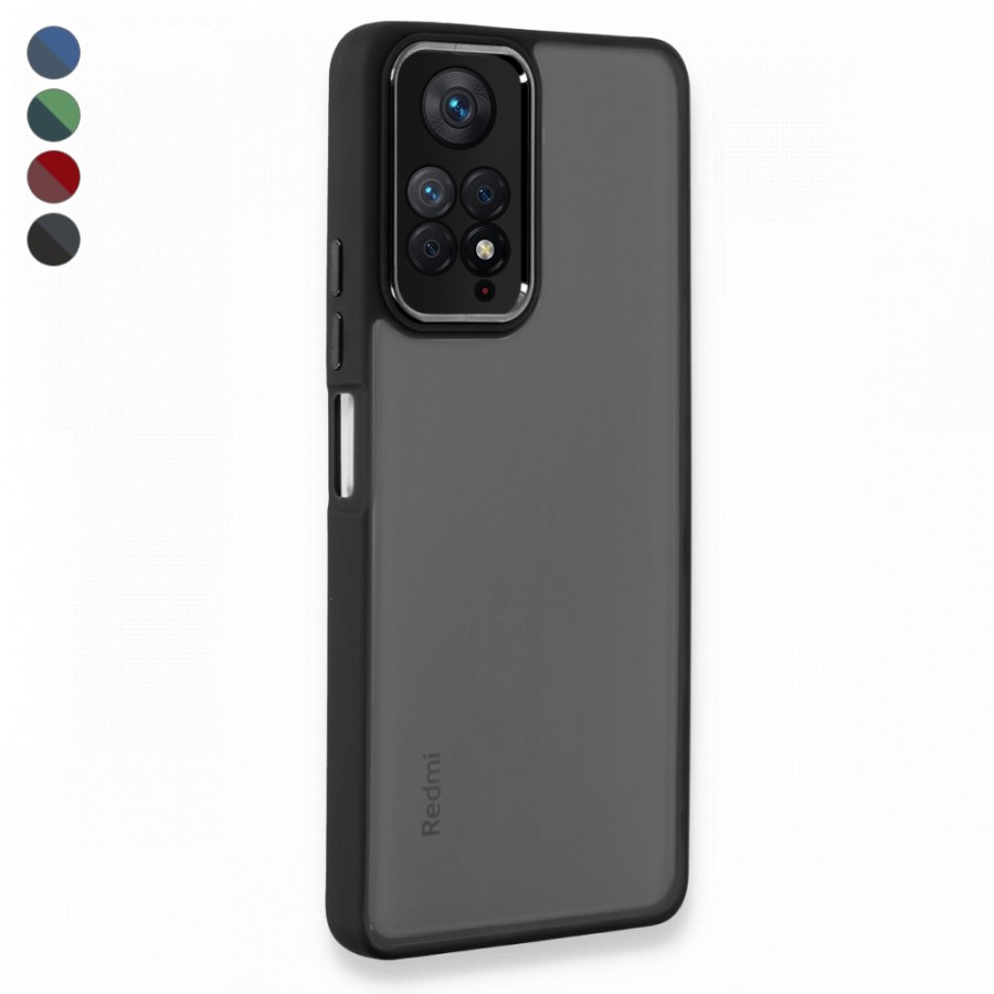 Xiaomi Redmi Note 11 Pro 4G Kılıf Freya Lazer Lens Kamera Çerçeveli Silikon Kapak