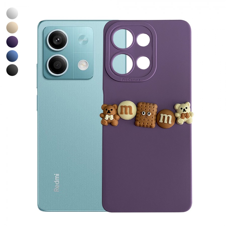 Xiaomi Redmi Note 13 5G Kılıf 3D M Bear Kamera Korumalı Silikon Kapak