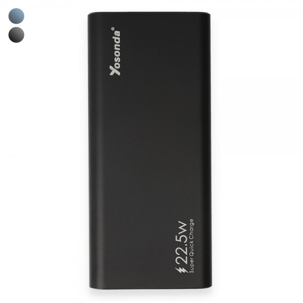 Yosonda A51 22.5W 20000 mAh QC3.0 Led Ekranlı Powerbank…